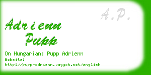 adrienn pupp business card